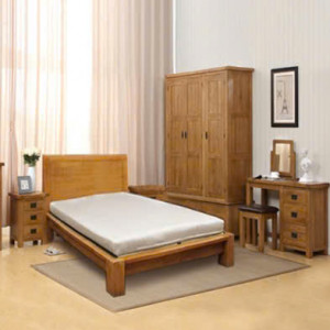 Rustic BR01 : Trọn Bộ Phòng Ngủ Gỗ Sồi - 07 Sản Phẩm